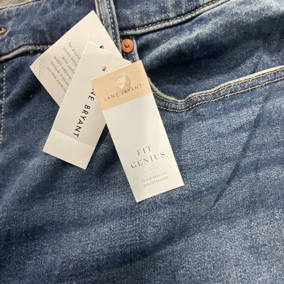 Lane Bryant Fit Genius Straight High-Rise Stretch Jeans Flex Waistband 22 / 24 - Picture 5 of 14